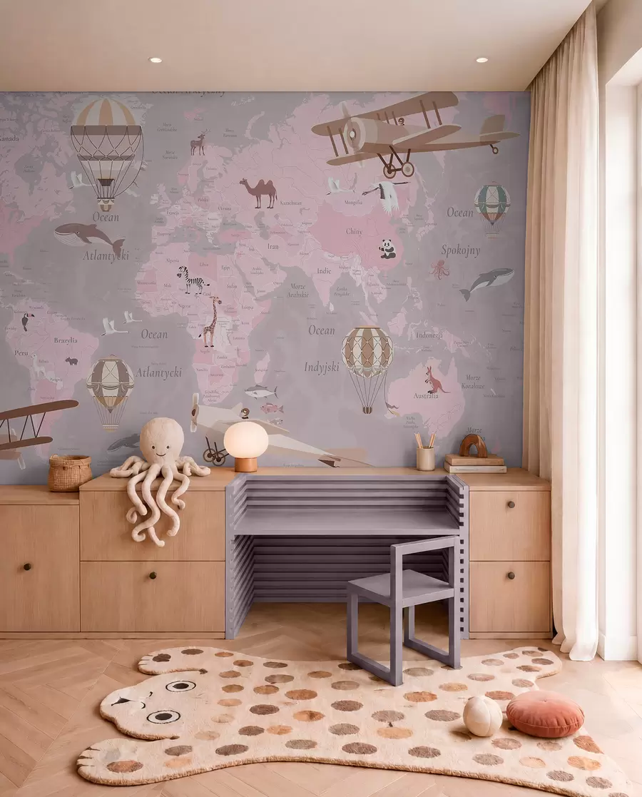 peintures murales Vols en polonais — rose c00003plv3