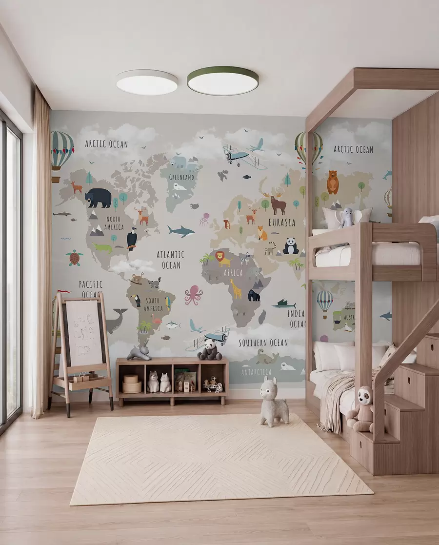Wall Mural Photo Wallpaper Animal Atlas in English c00002en