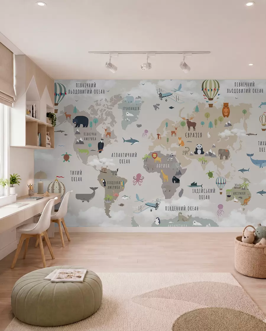 peintures murales Atlas animalier en ukrainien c00002uk