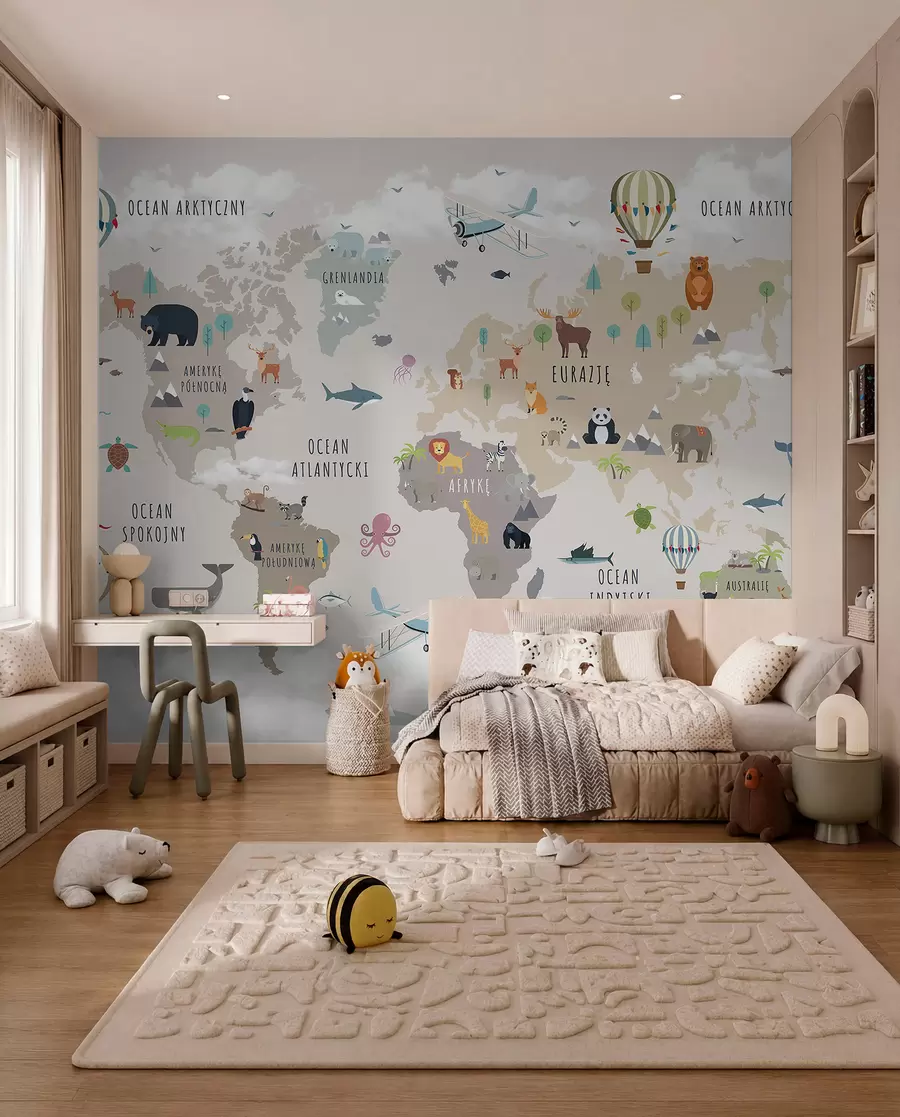 wall murals Animal Atlas in Polish c00002pl