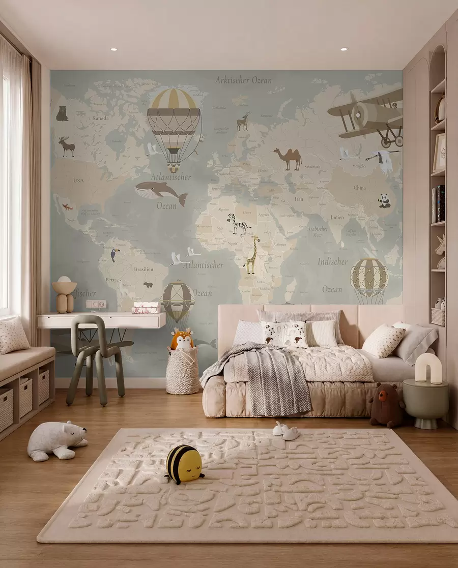 peintures murales Vols en allemand — beige c00003de