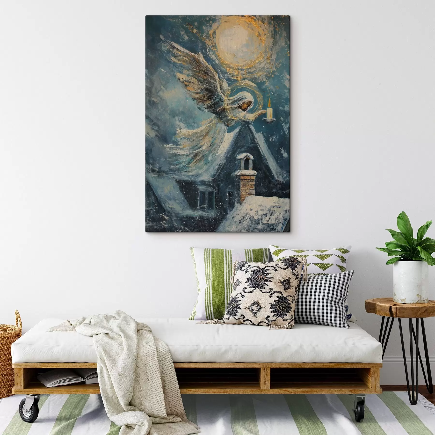 wall murals Angel above the houses s46600