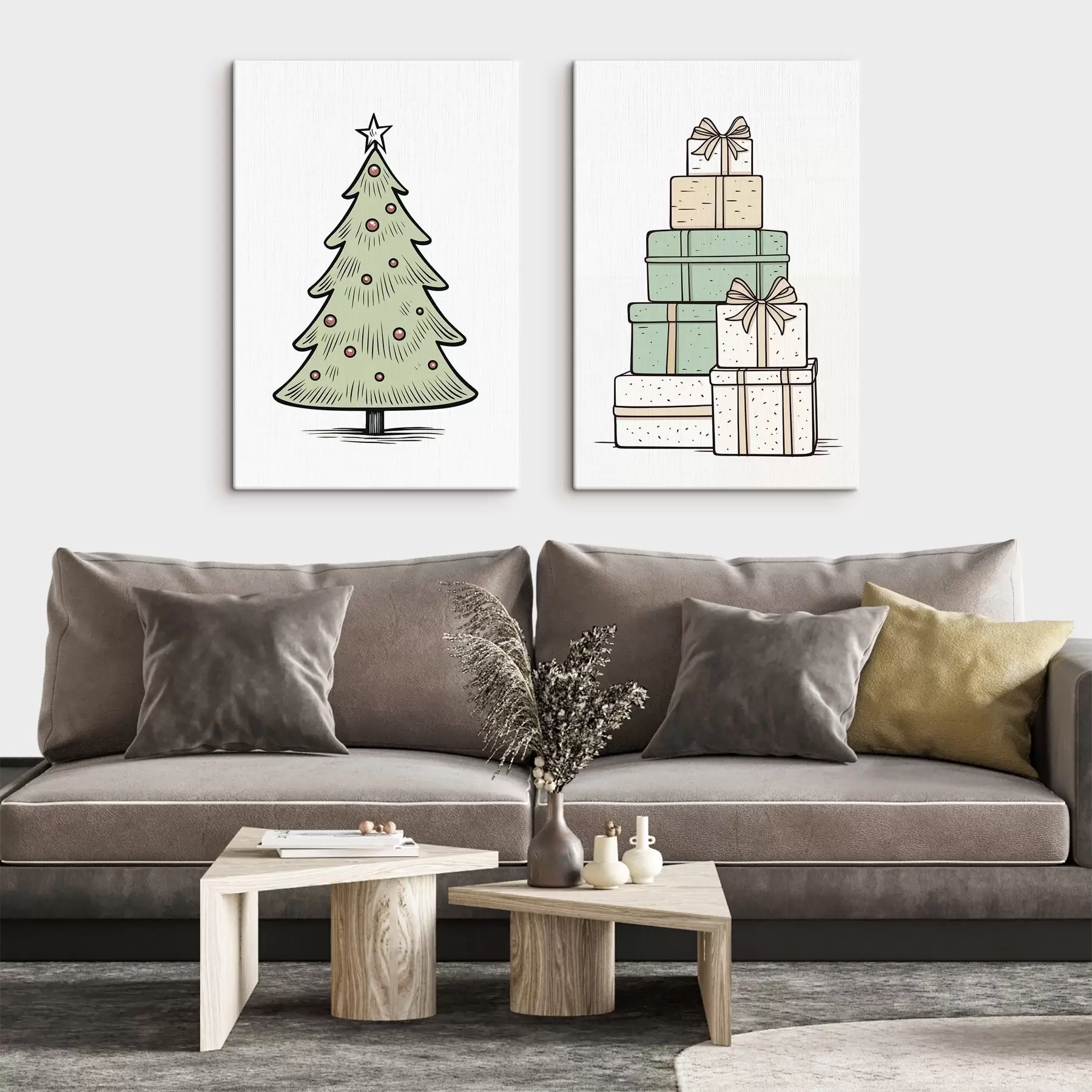 murales Árbol de Navidad y regalos m00953