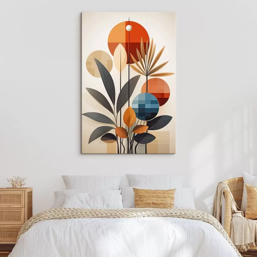 wall murals Abstract geometric plants s46576