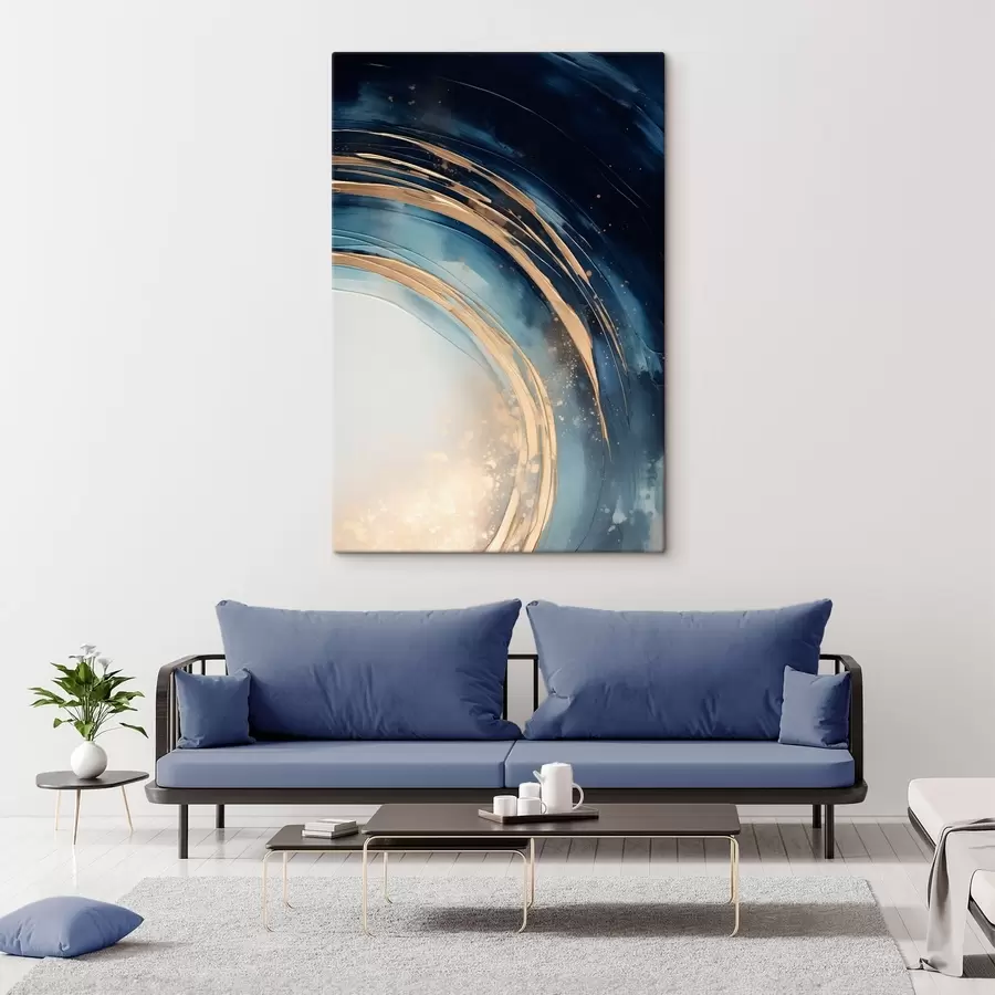 wall murals Narrow layered rings over pale horizon s46489