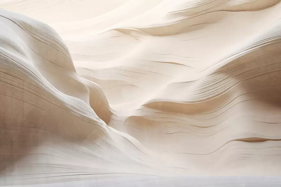 Wall Mural Photo Wallpaper Sandstone canyon textured walls with smooth, flowing curves and textures, natural beauty, minimalism w09533