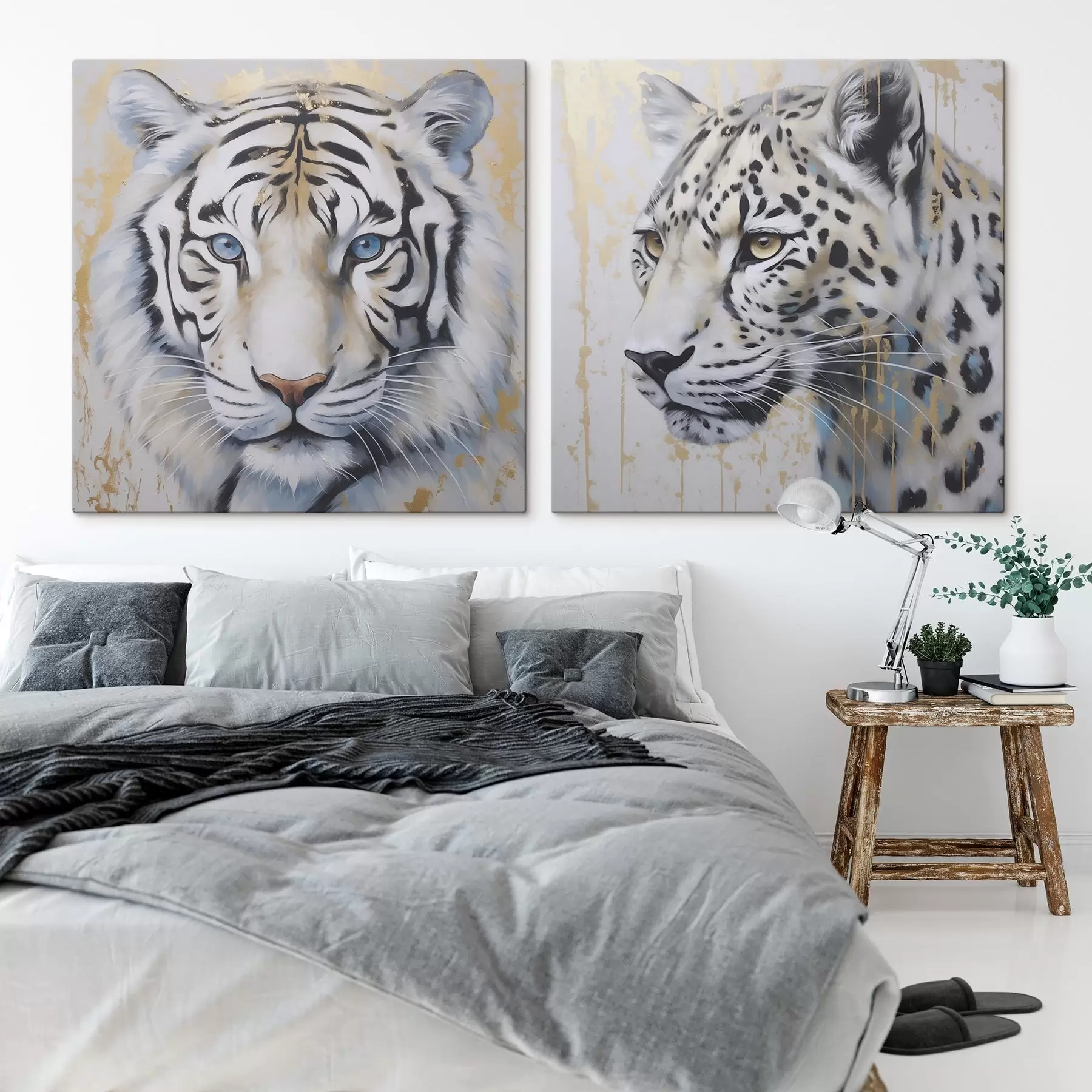 wall murals Tiger and leopard m00995