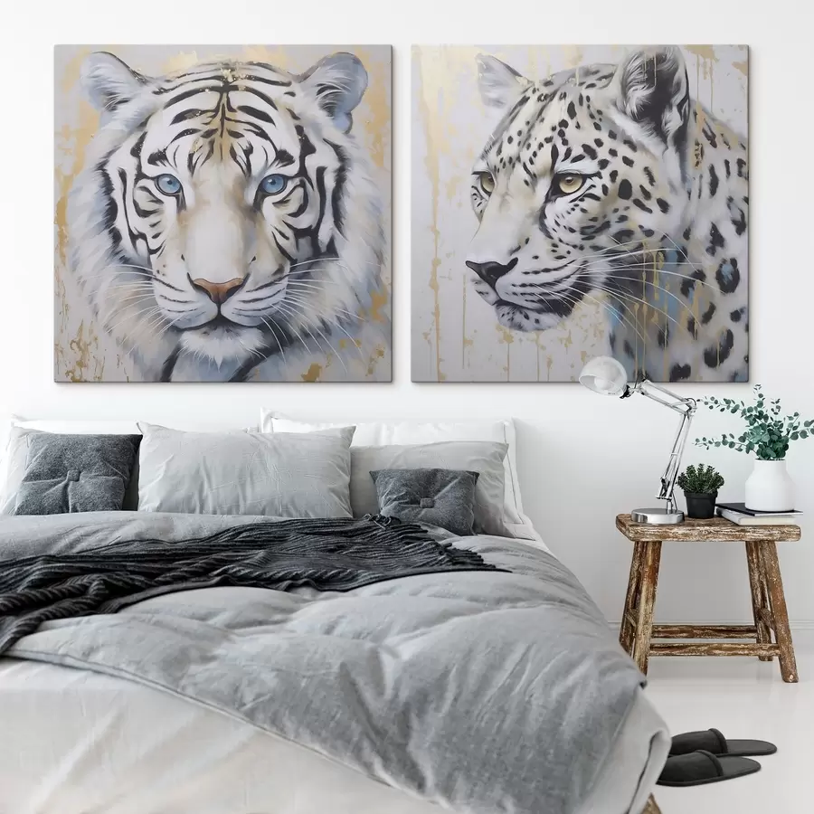 murales Tigre y leopardo m00995