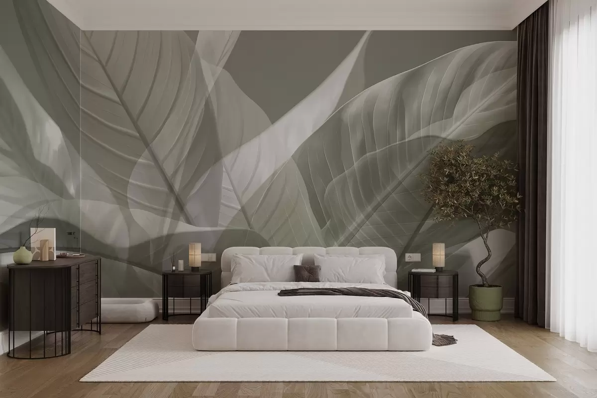 Wall Mural Photo Wallpaper Large leaves w04901