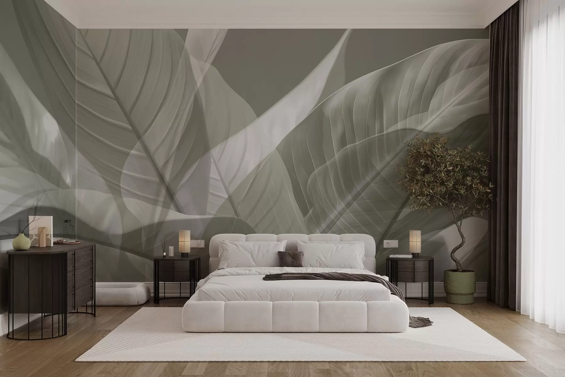 Wall Mural Photo Wallpaper Large leaves w04901