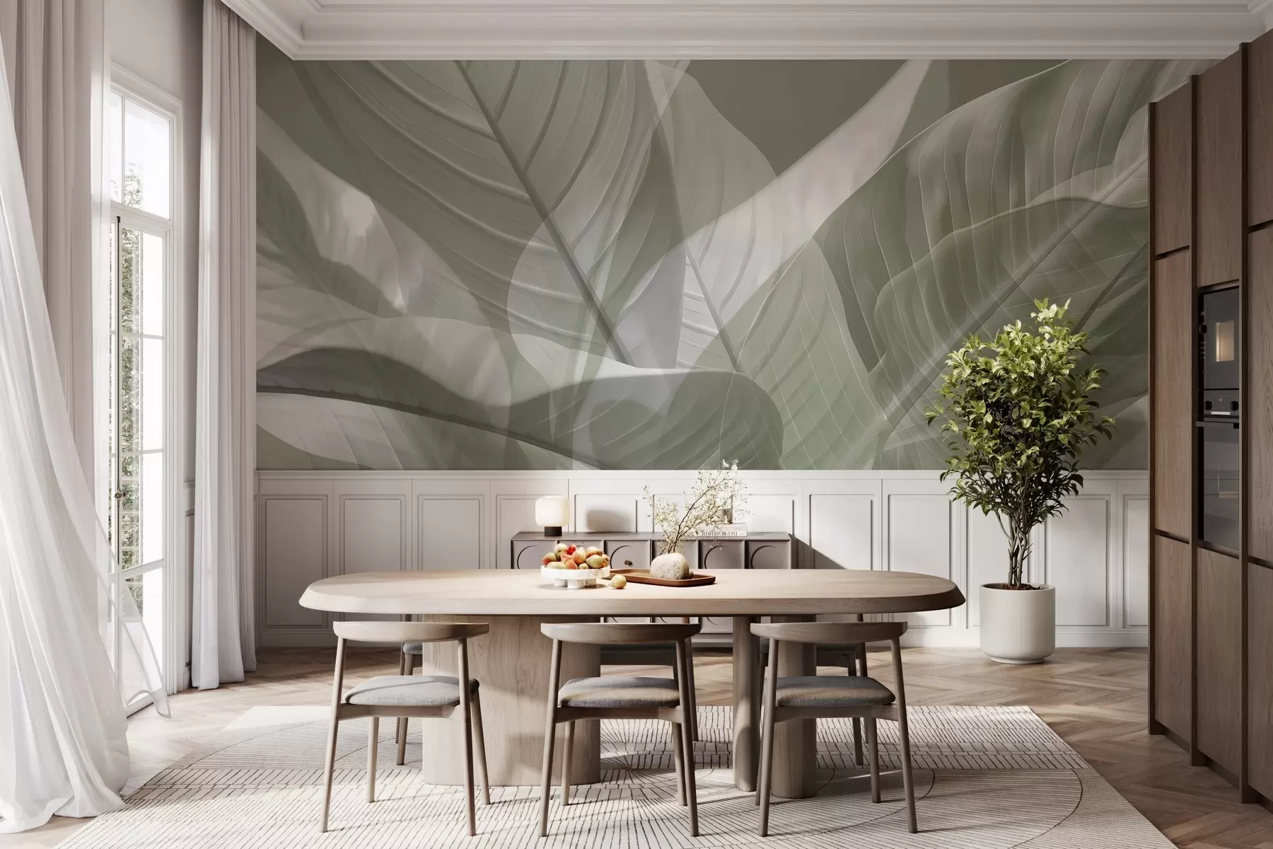 Wall Mural Photo Wallpaper Large leaves w04901