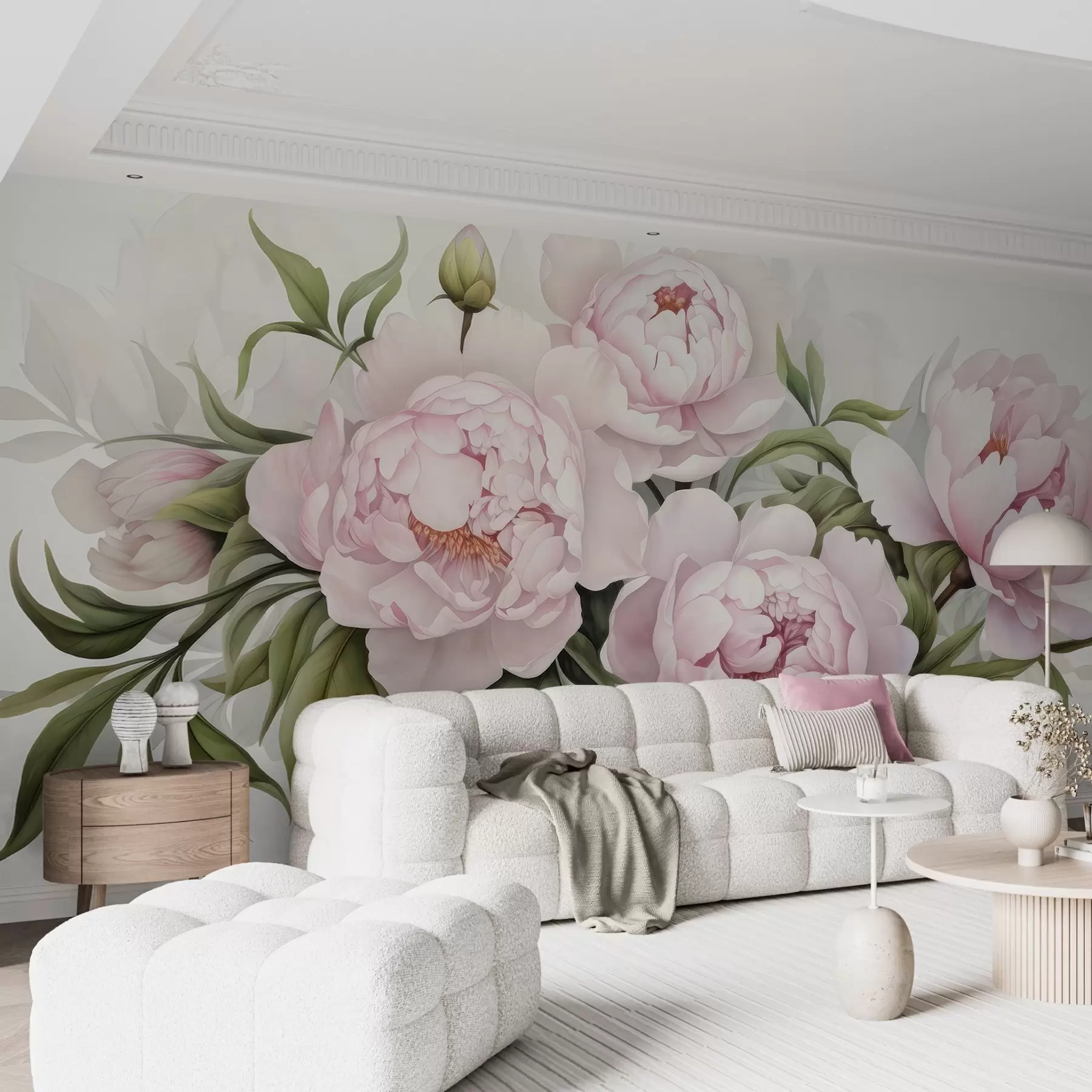 Wall Mural Photo Wallpaper Lush bouquet of peonies w04902