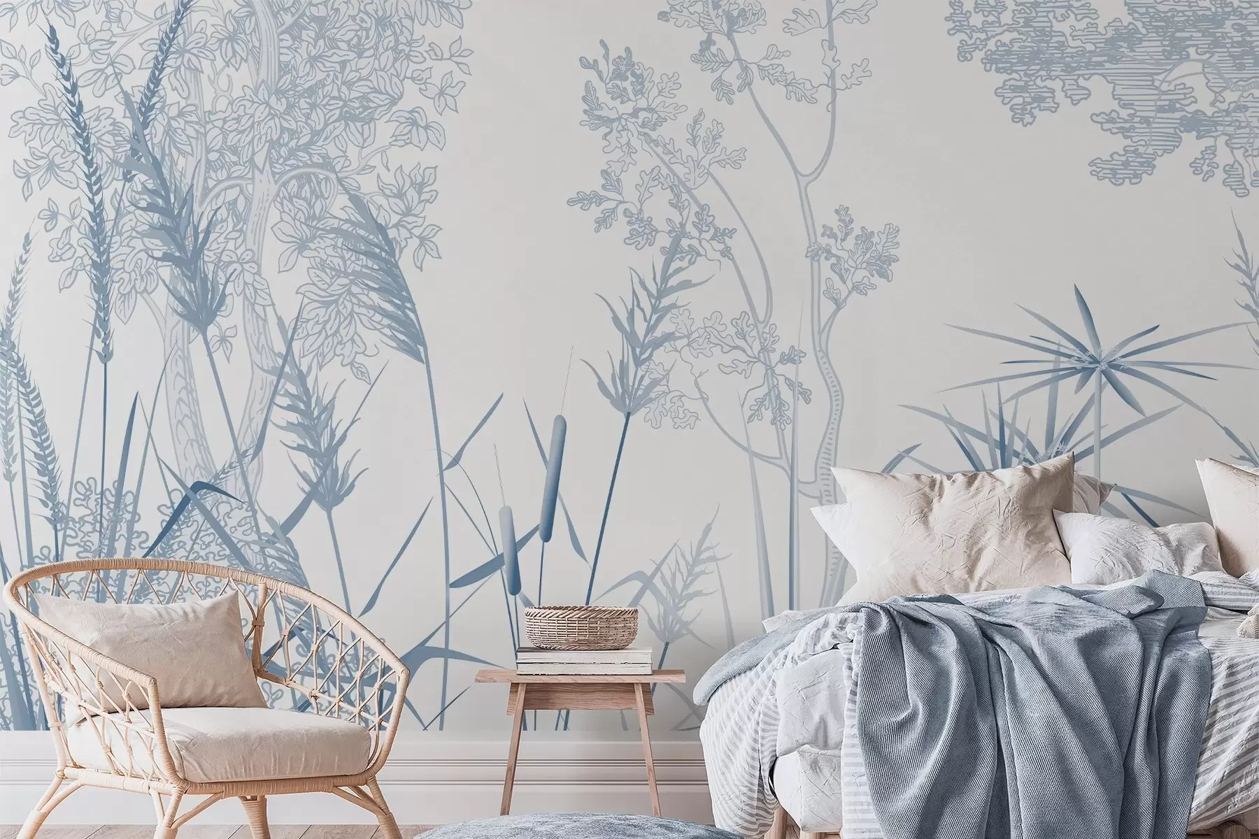 wall murals Trees and grass w04910