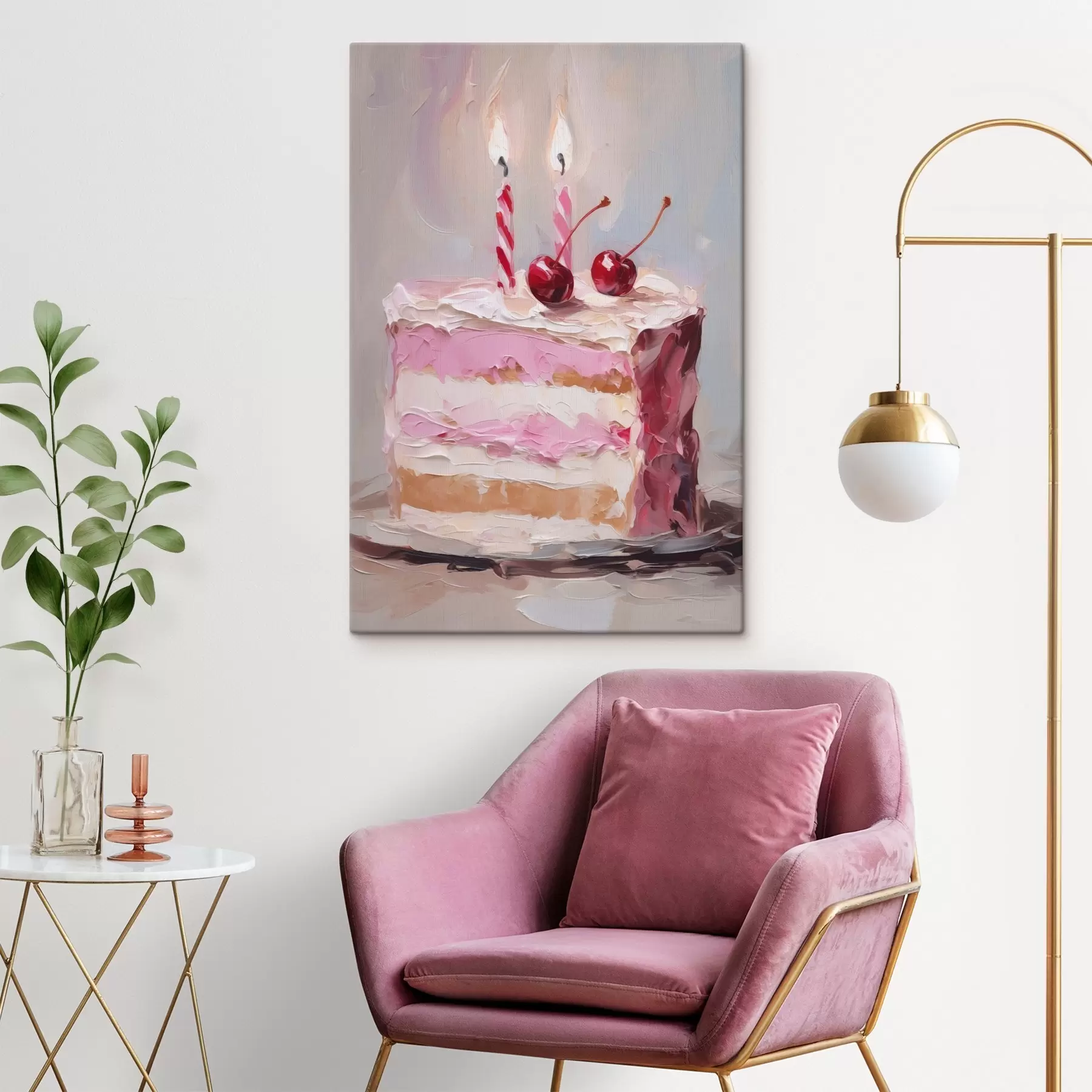 murales Una tarta que imita una pintura s46718