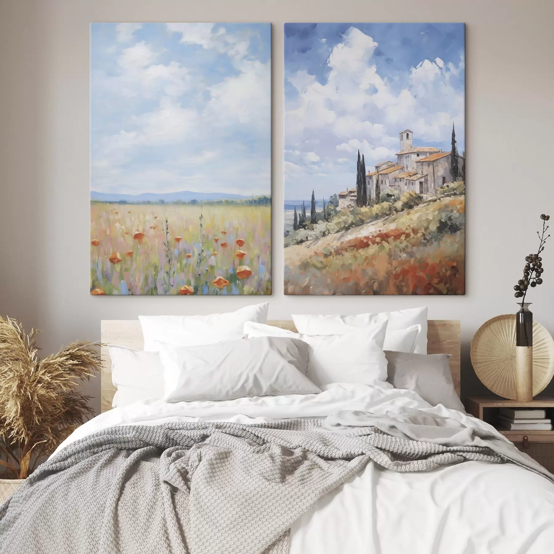 murales Imitación de paisaje rural en pintura m01018