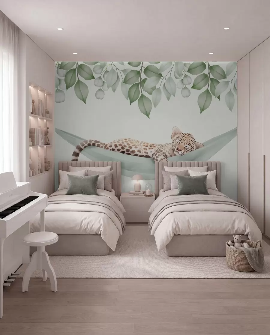 peintures murales Sieste du léopard w04881