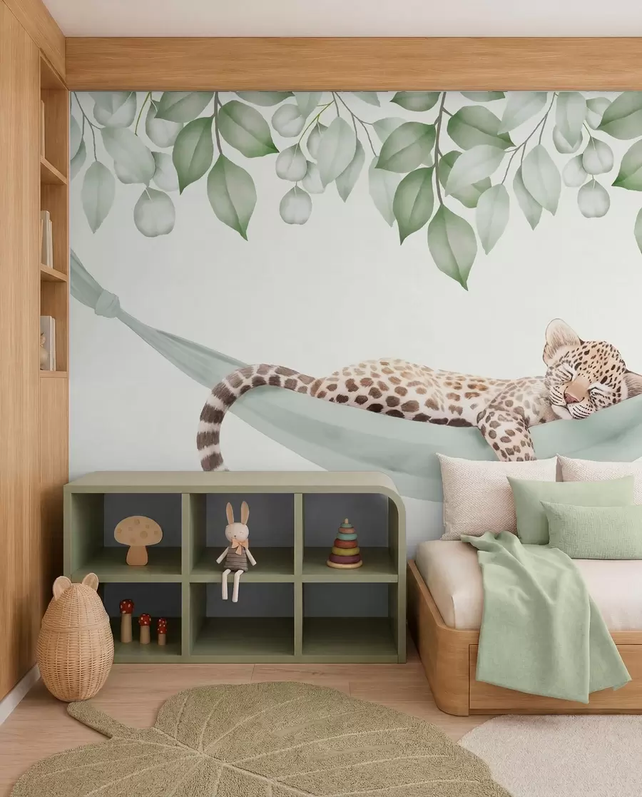 murales Siesta del leopardo w04881