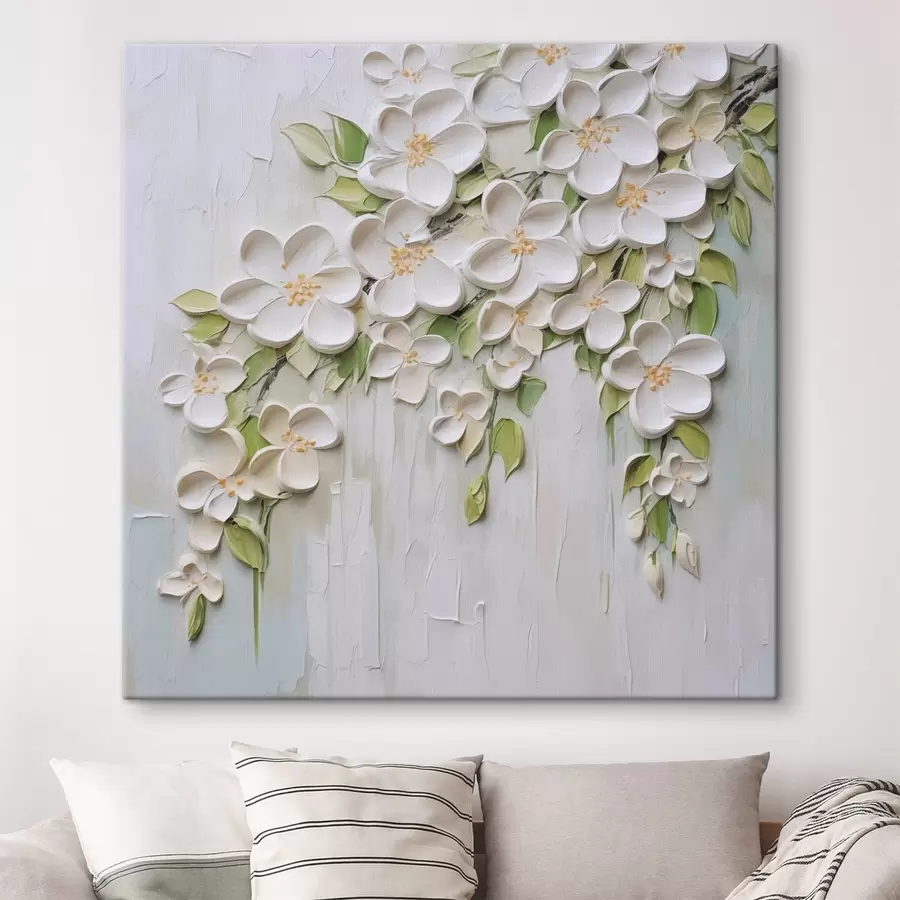 murales Flores abstractas imitación de pintura s46755