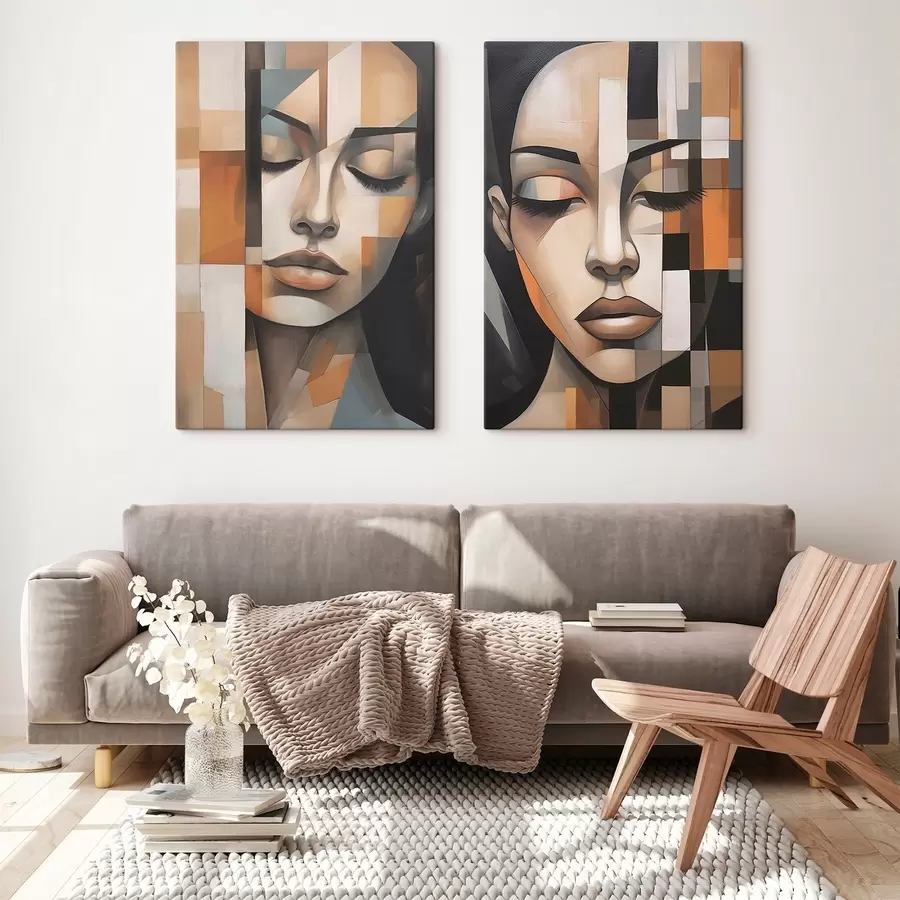 murales Retrato cubista de una mujer m01023