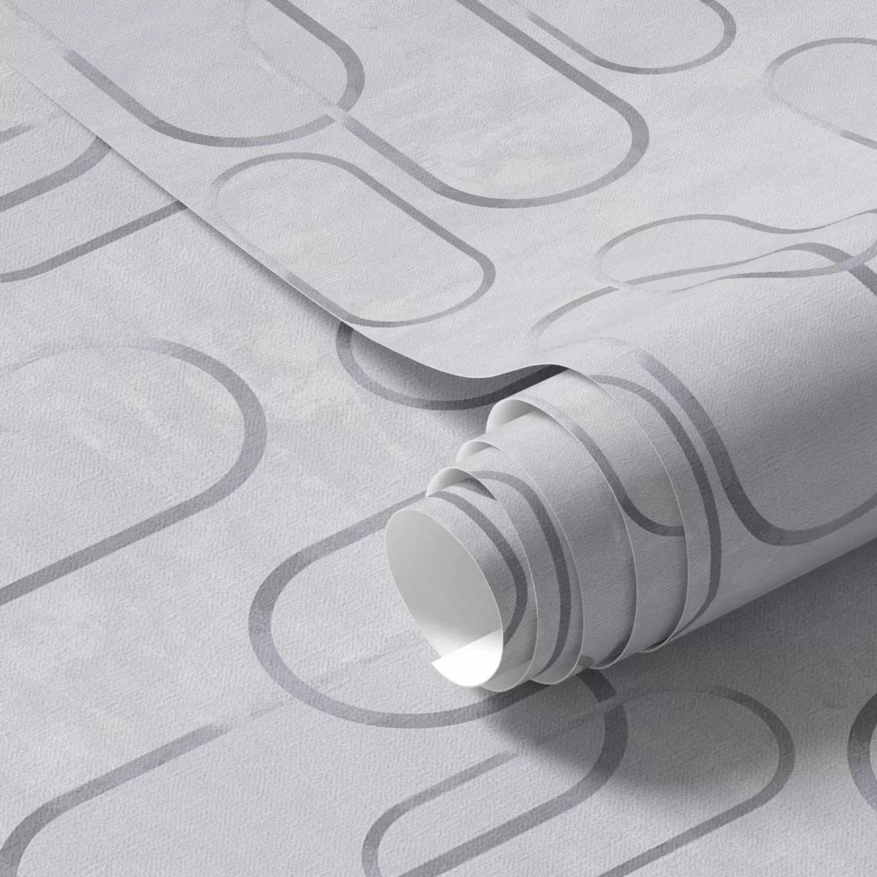 Wall Mural Photo Wallpaper Light background with elongated ovals, grey outlines a00921