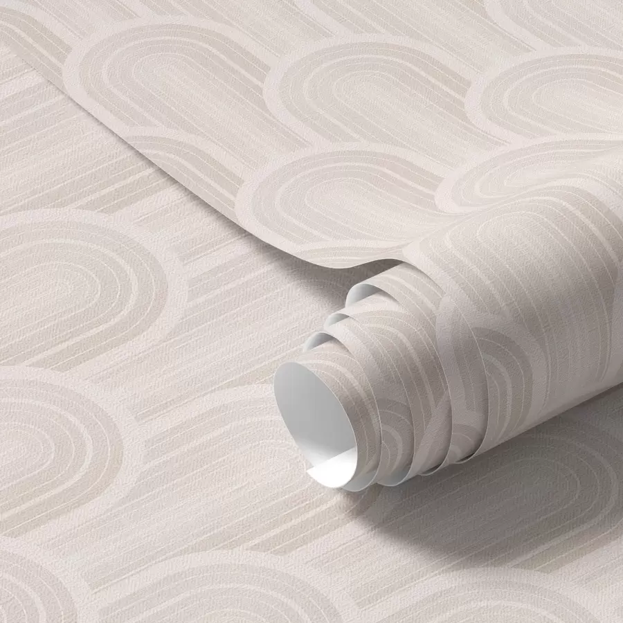 murales Pequeños módulos en forma de arco en cálidos tonos crema-beige a00924