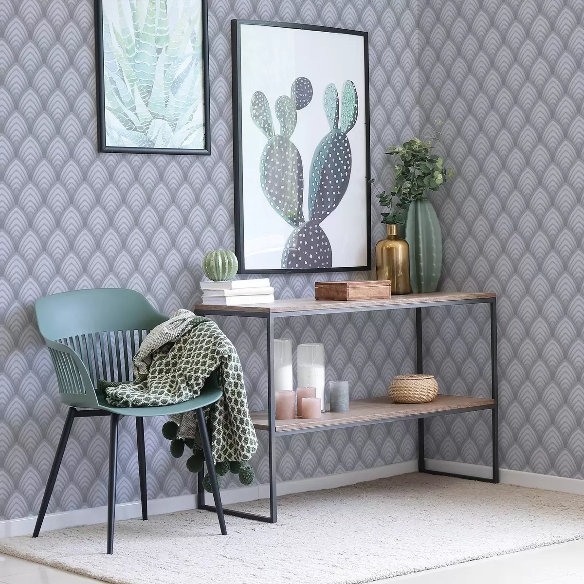 Papier peint Arcs volumétriques de type échelle de gris avec un dégradé doux a00989