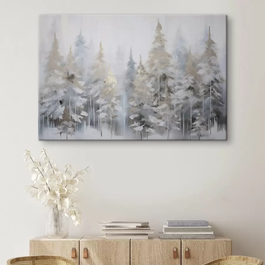wall murals Winter forest imitation painting s46762