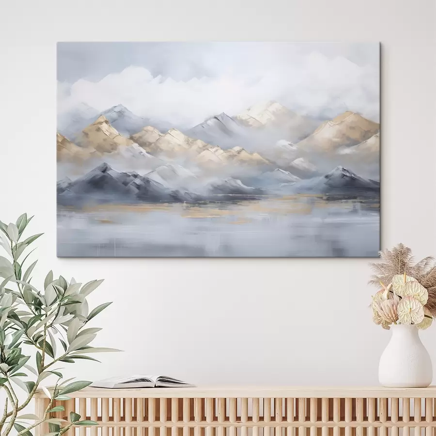 wall murals Mountain landscape imitation of painting s46765