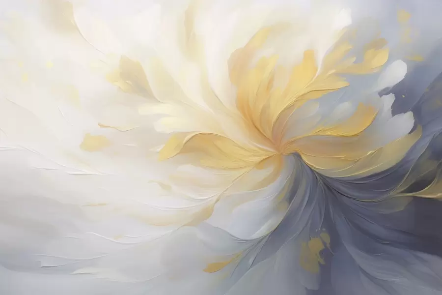 wall murals Abstract swirl of yellow and blue w09518