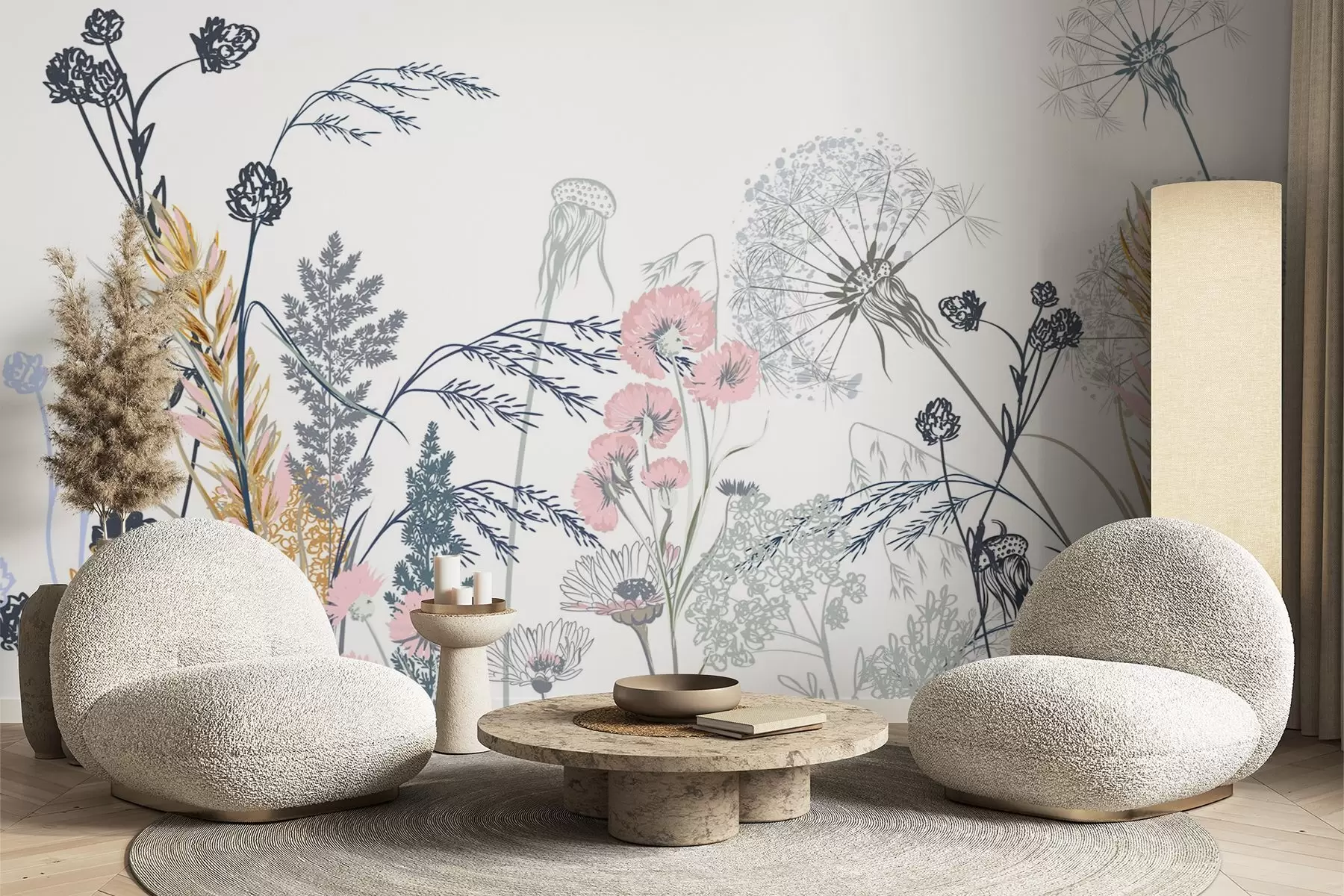 wall murals Wildflowers w04943v2