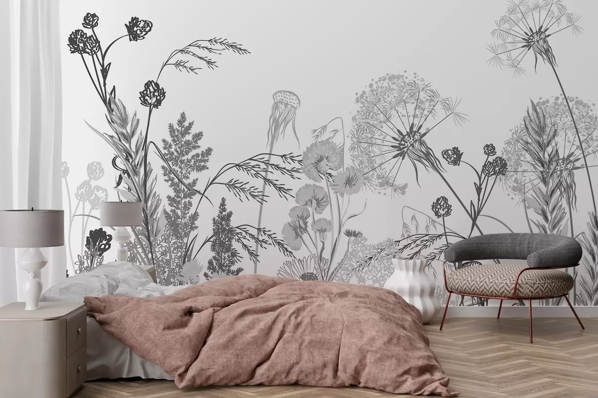 Wall Mural Photo Wallpaper Wildflowers w04943v3