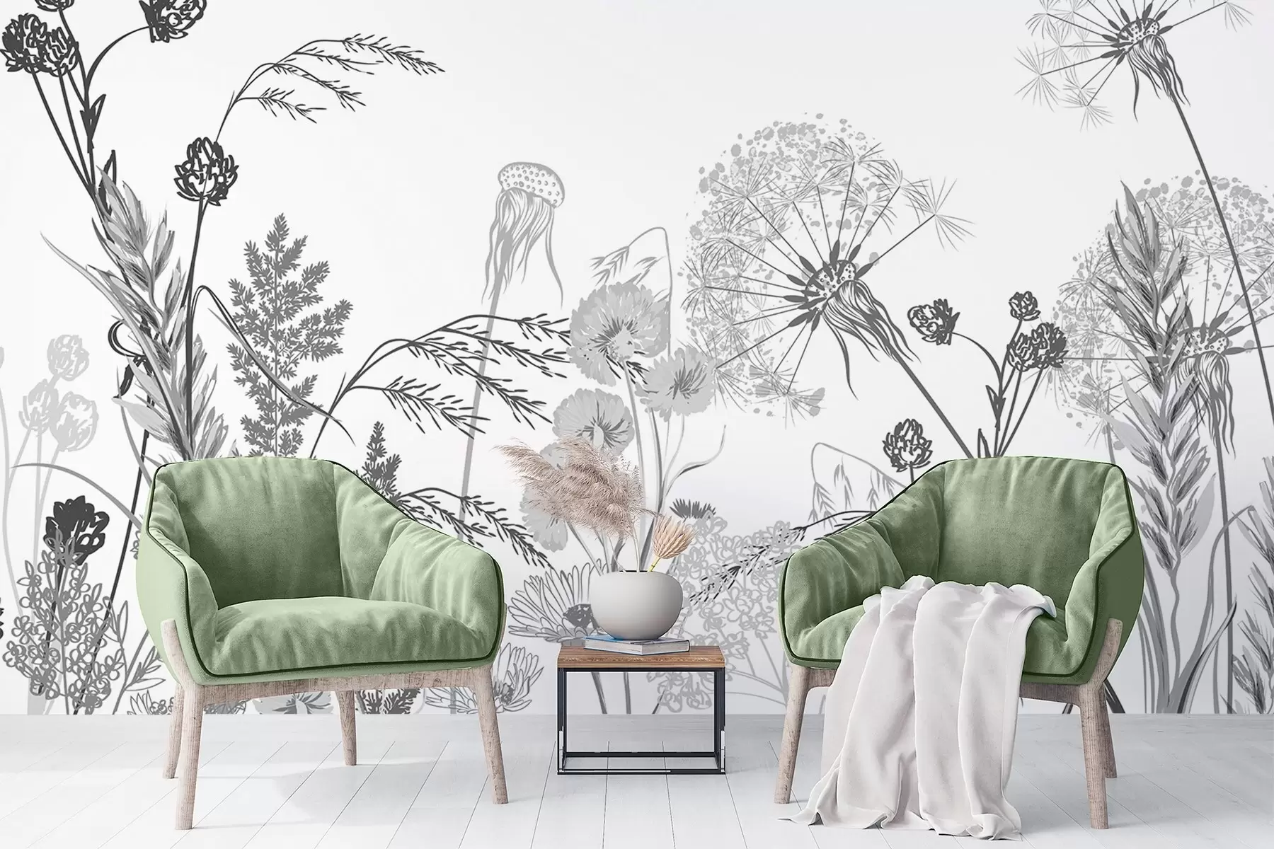 wall murals Wildflowers w04943v3