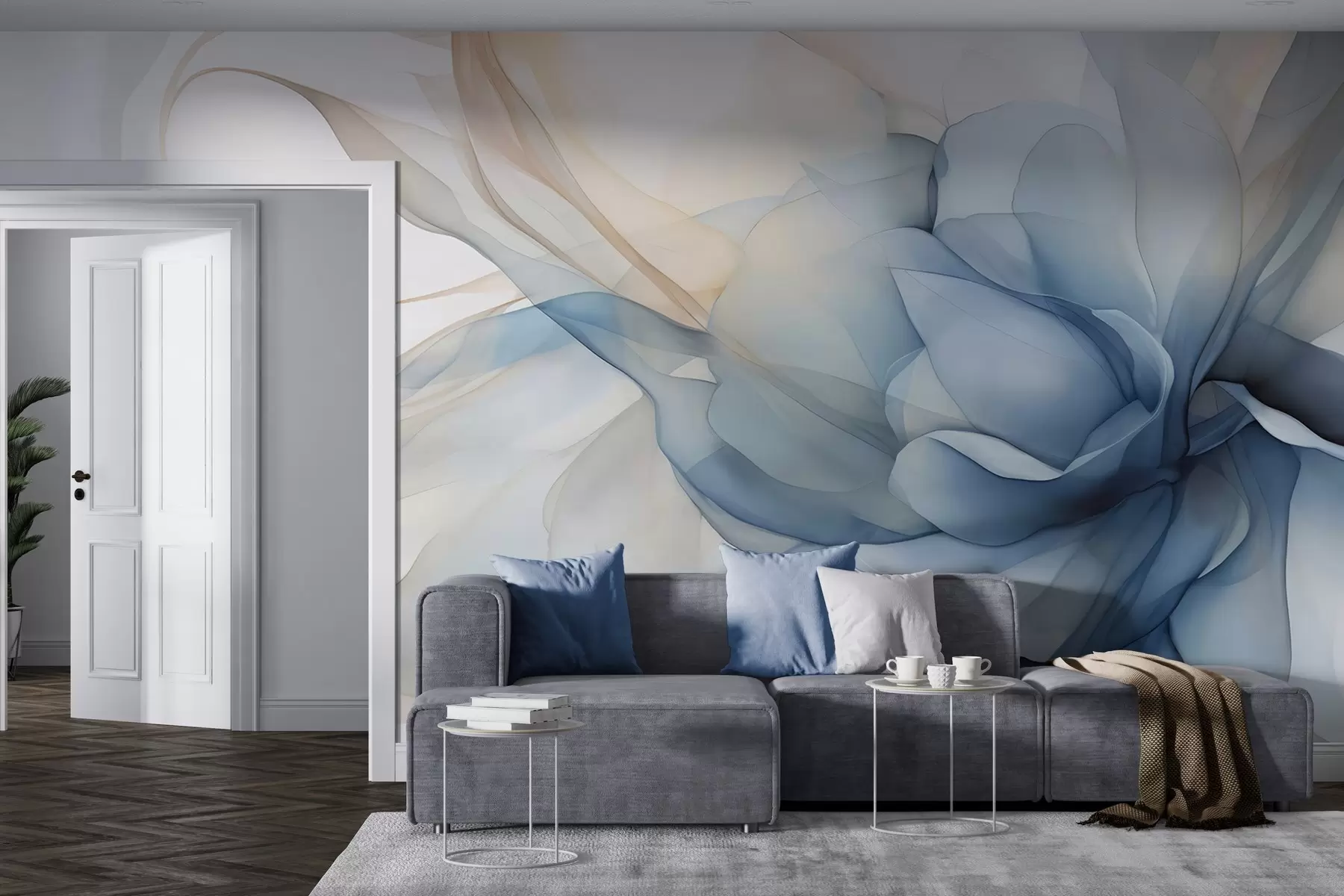 Wall Mural Photo Wallpaper Delicate floral veil w04944