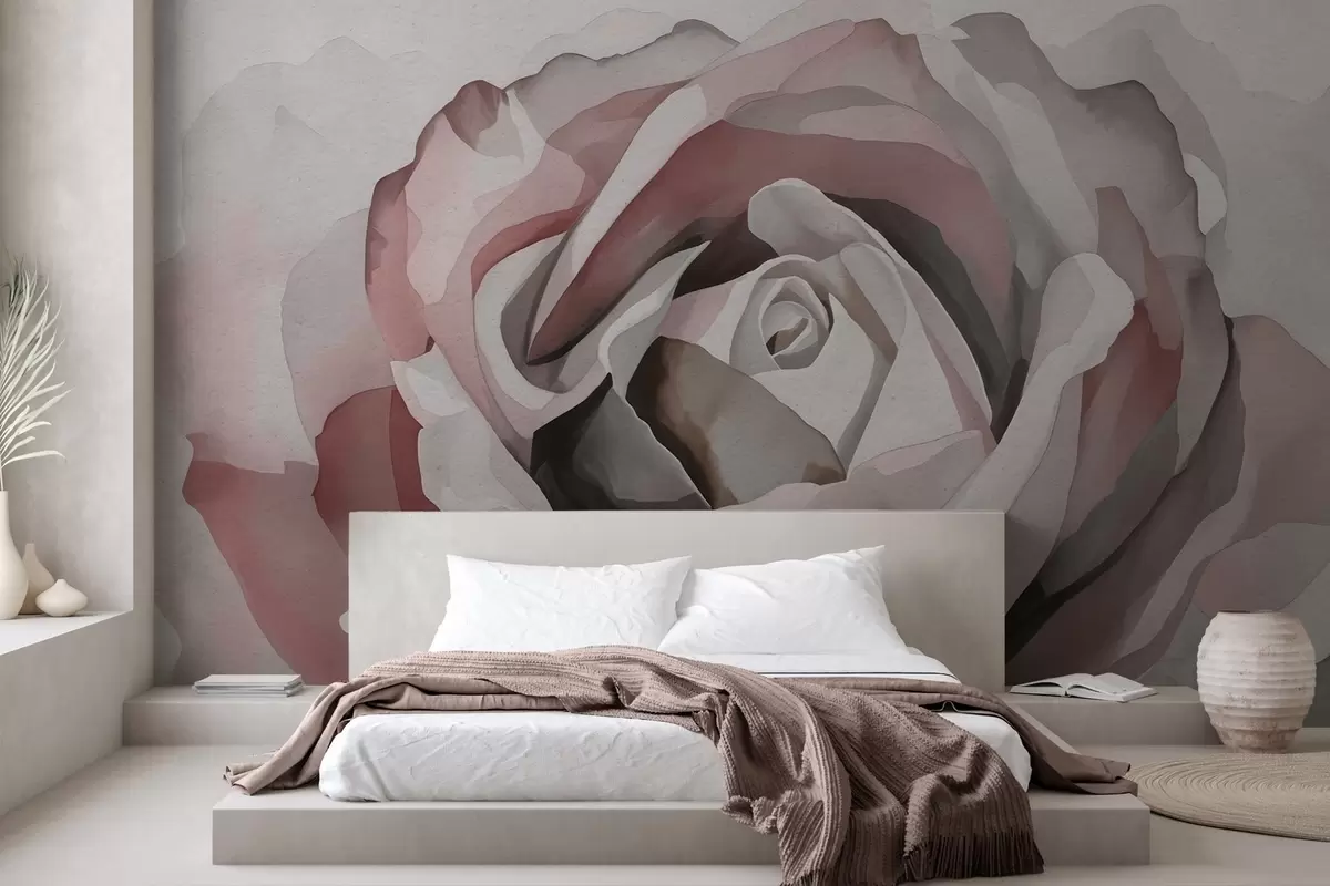 murales Rosa acuarela w04948v1