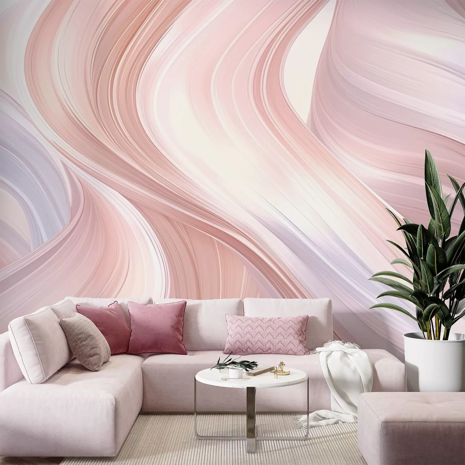 Wall Mural Photo Wallpaper Abstract. Wavy lines w04916