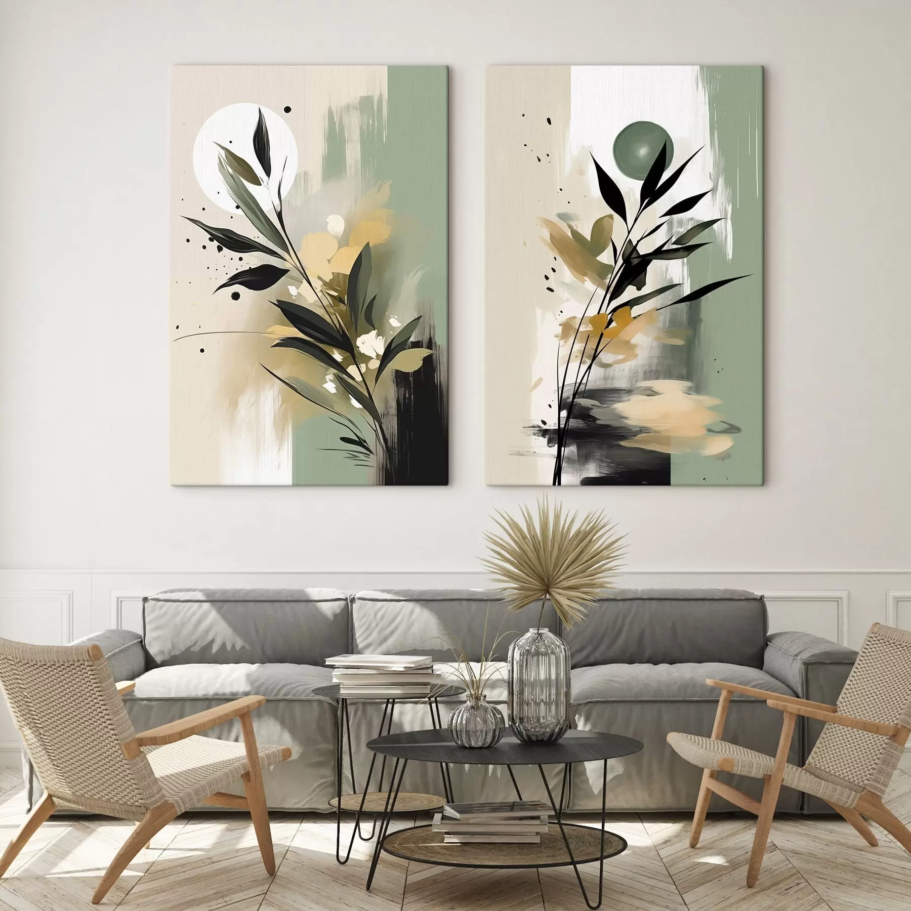 wall murals Abstractions with plants m01038