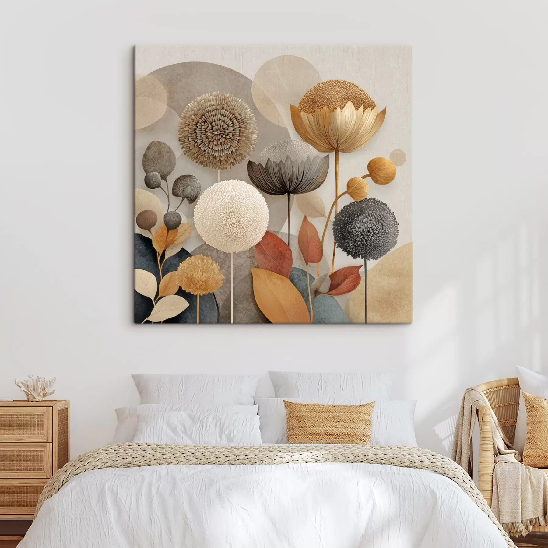 wall murals Abstract flowers s46788
