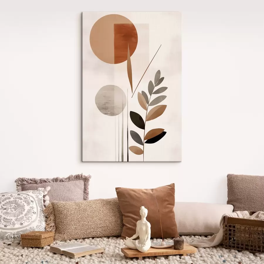 murales Abstracción con una planta s46781