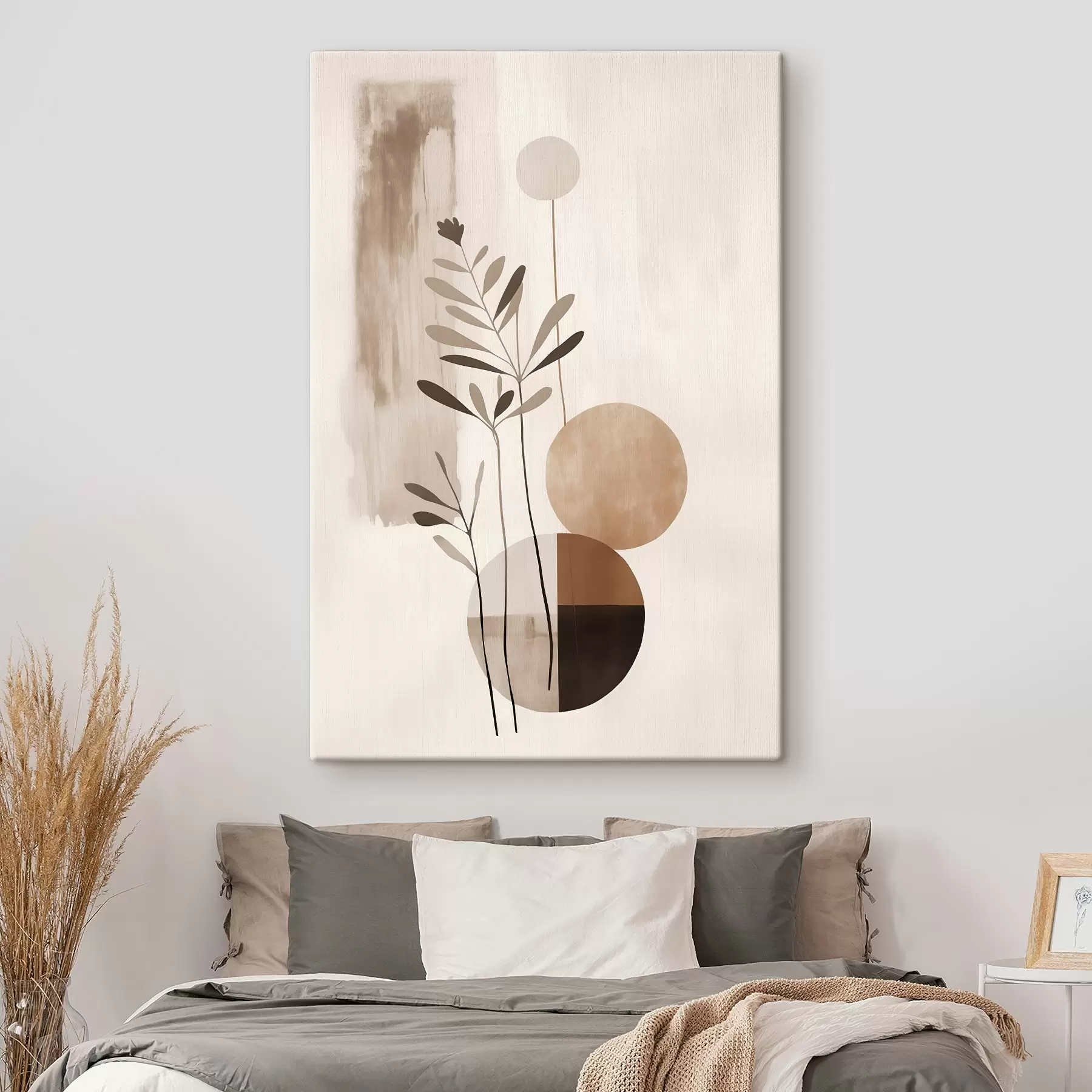 wall murals Abstraction with a plant s46782