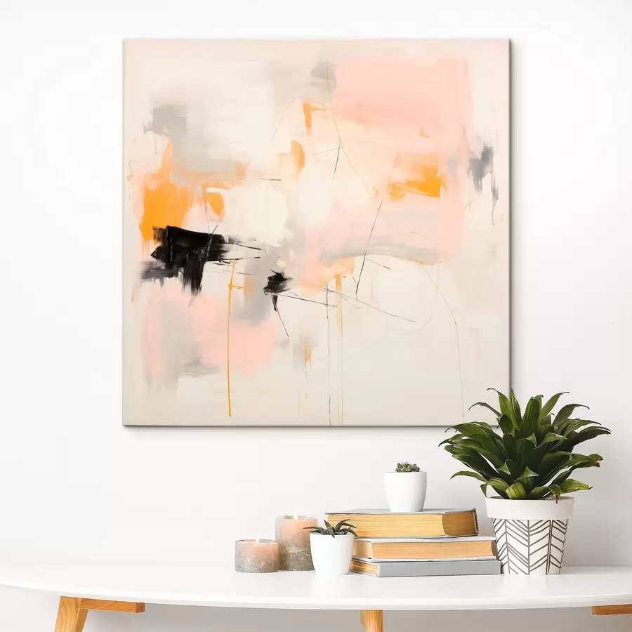 wall murals Blurred shapes and dynamic strokes in a gestural style s46639