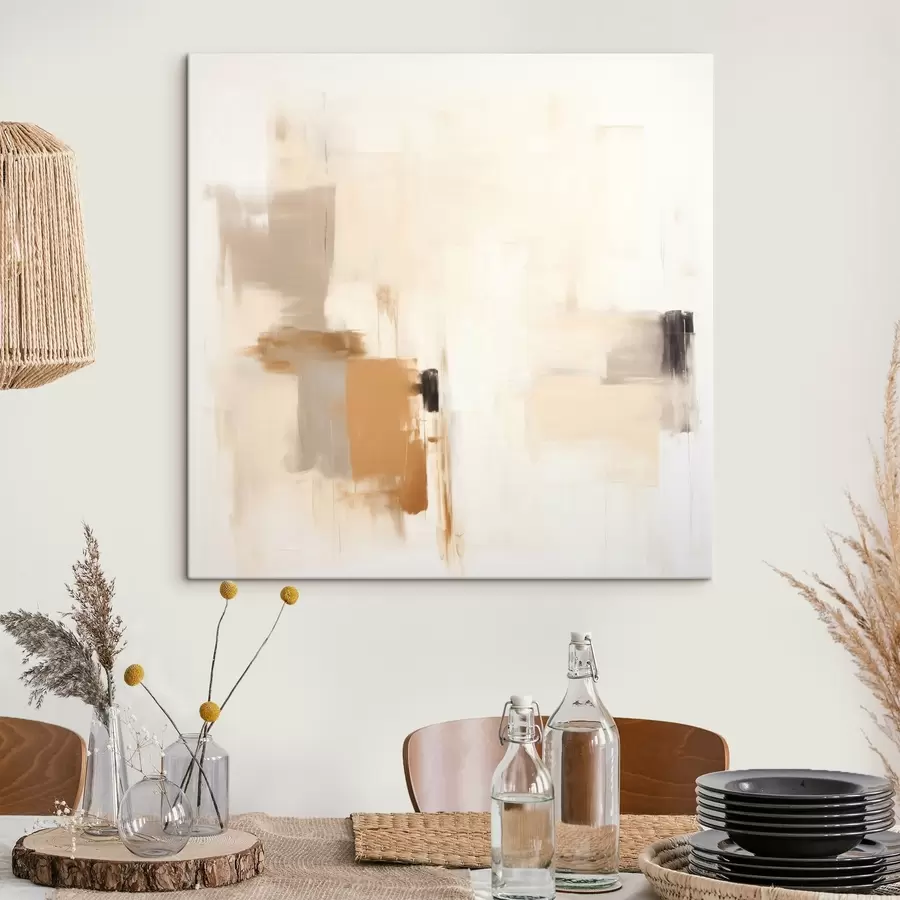 murales Abstracción con formas difuminadas en tonos tranquilos s46655