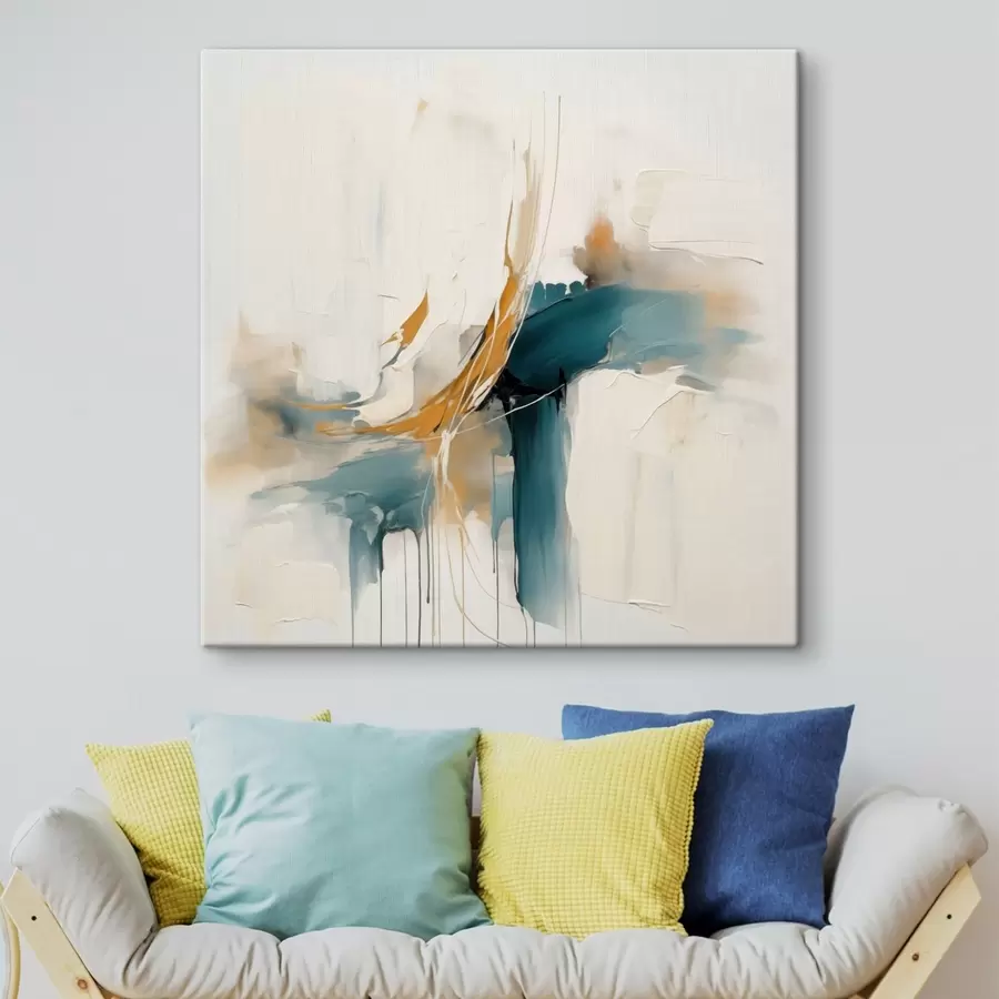 murales Abstracción dinámica con elementos texturizados s46657