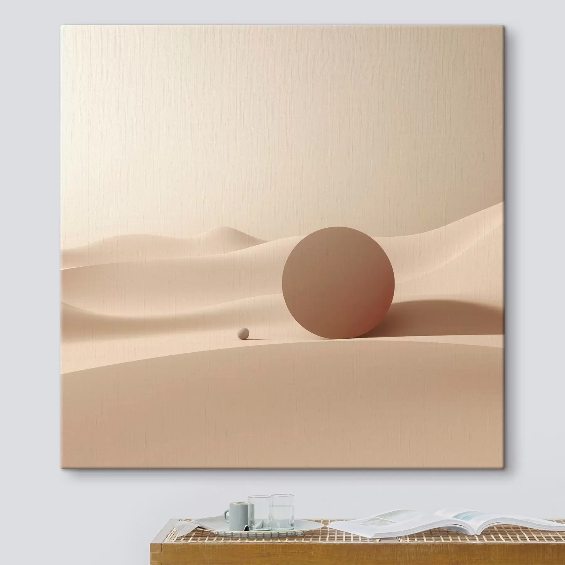 wall murals Abstract landscape with minimalist forms s46658