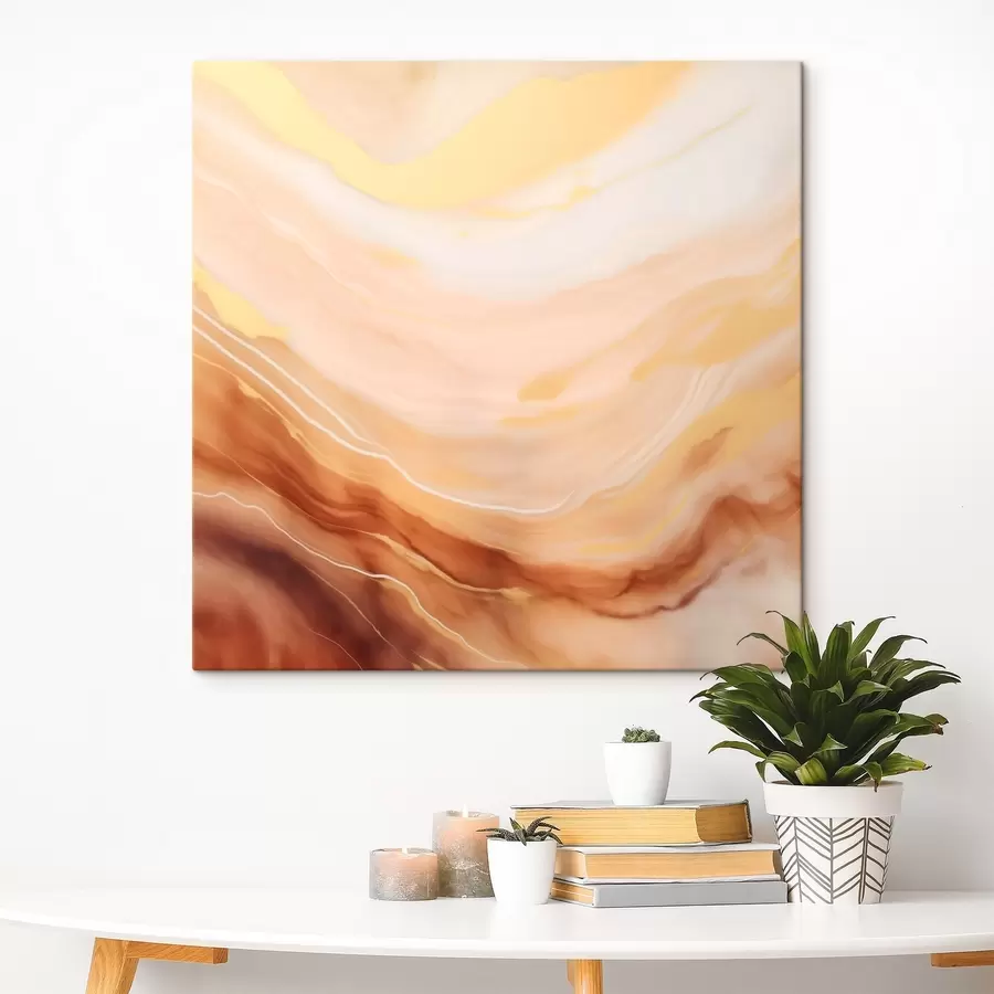 murales Abstracción en una paleta de colores pastel con formas naturales s46660