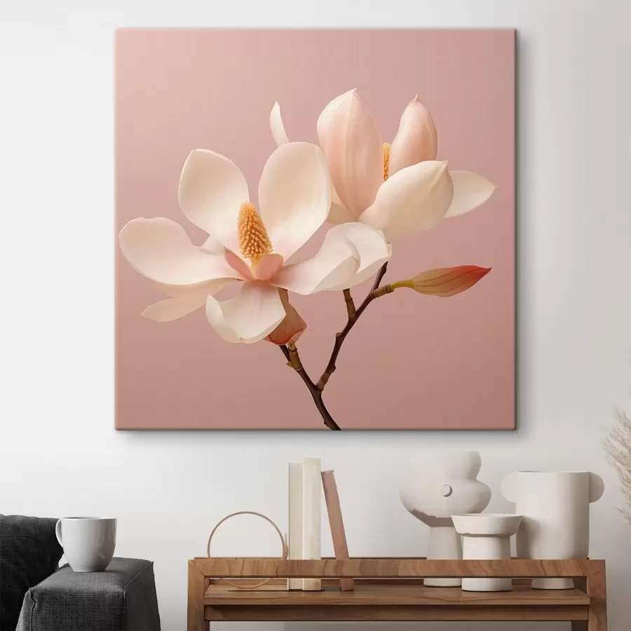 wall murals Delicate floral petals in a pastel palette s46666