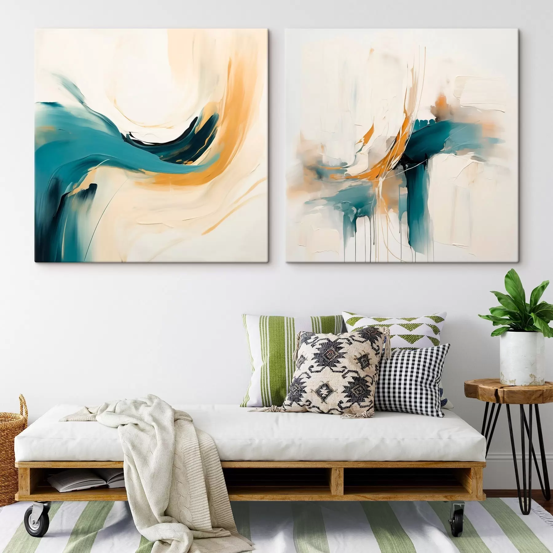 murales Composición artística con un suave movimiento de colores m00989