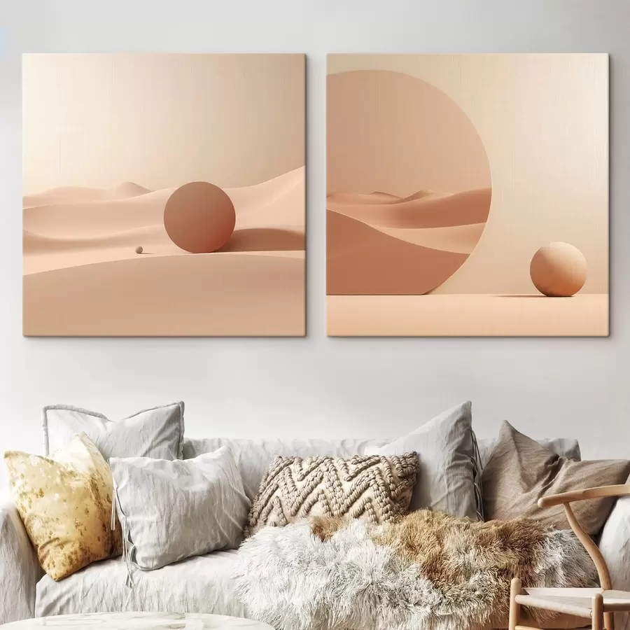 murales Composición con espacios tranquilos y una forma geométrica m00990