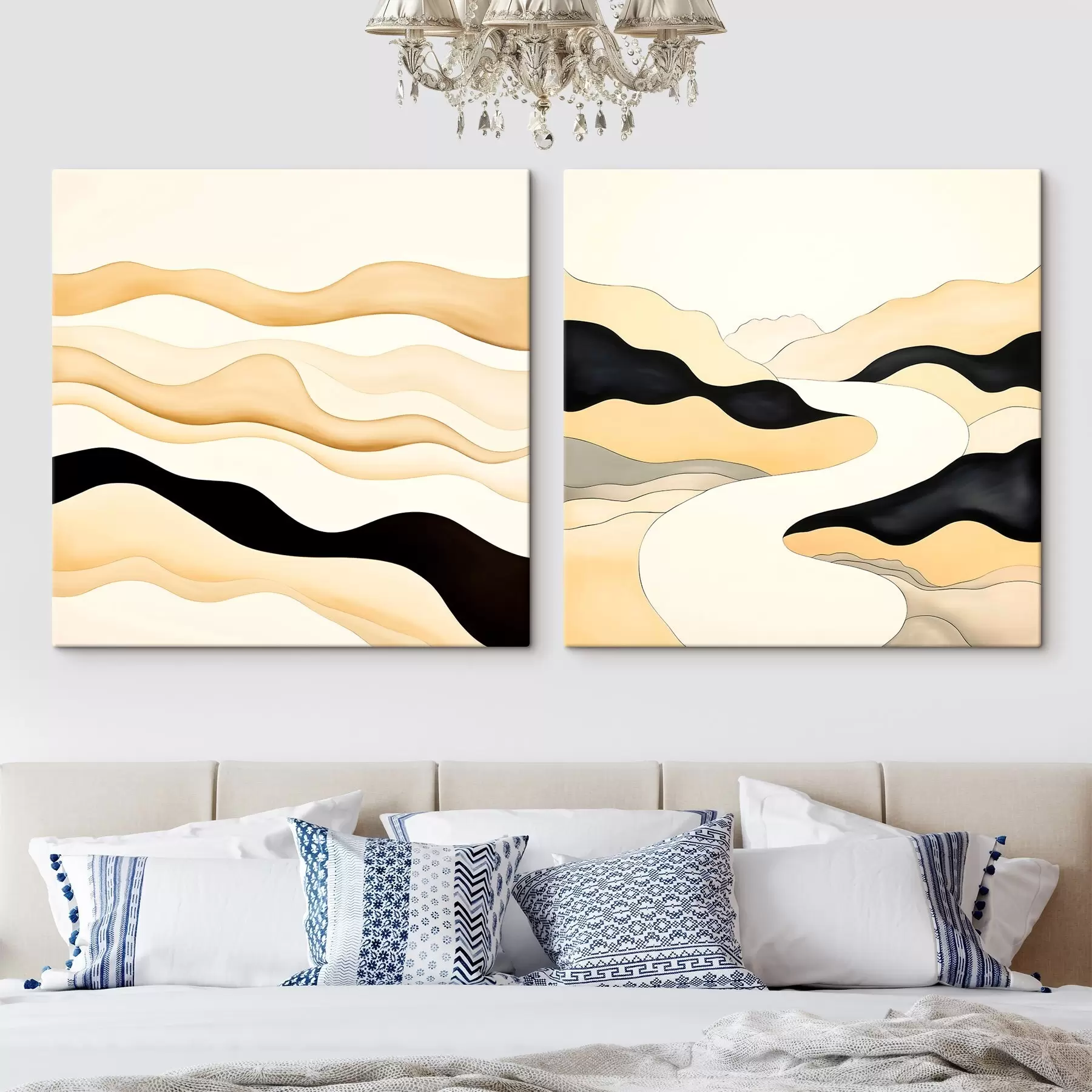 murales Formas abstractas inspiradas en ritmos naturales m00992