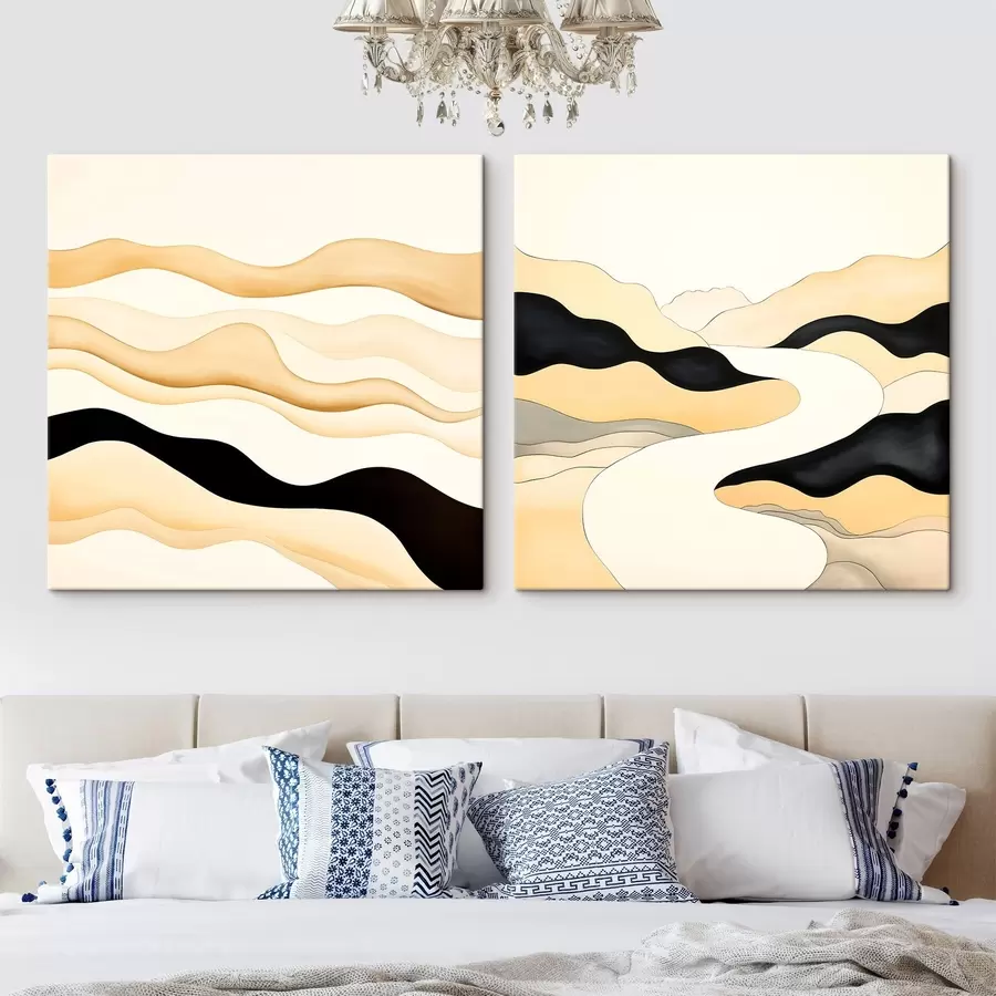 murales Formas abstractas inspiradas en ritmos naturales m00992