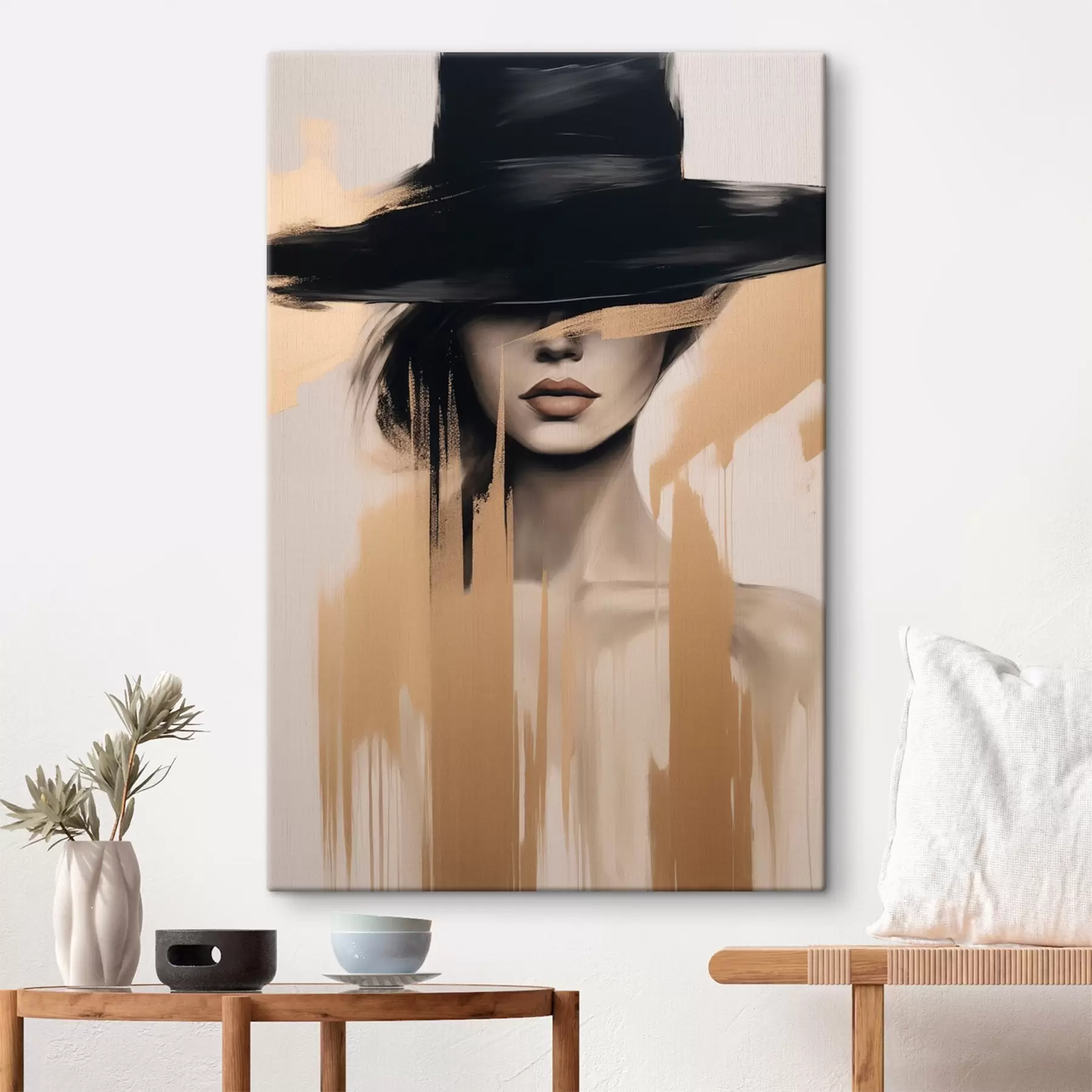 wall murals Girl in a Hat s46802
